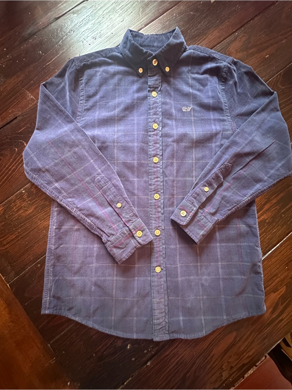 Vineyard Vines Boys' Navy Plaid Button-Down Shirt